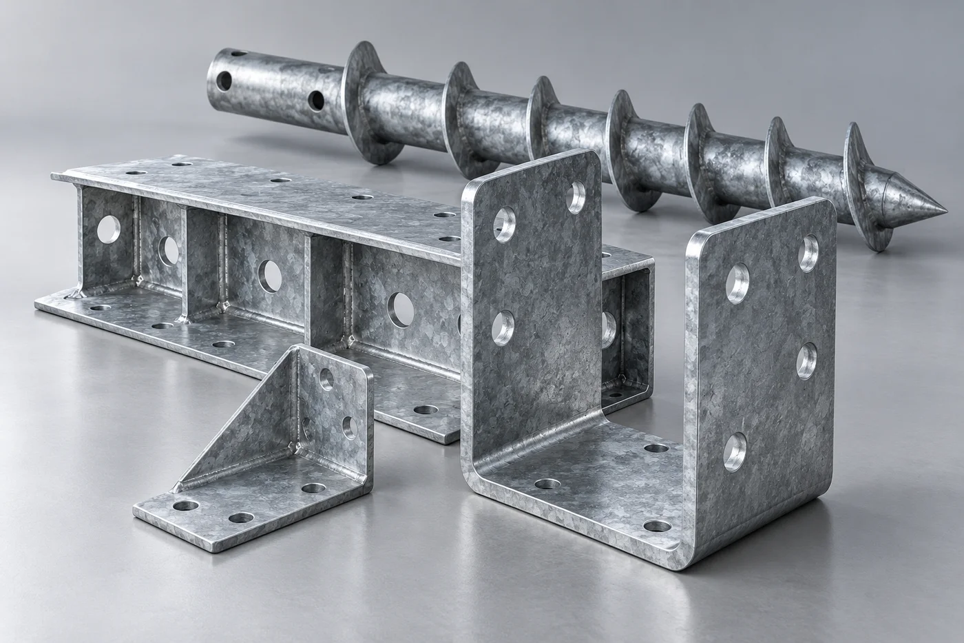 Concept rendering of formed steel channels and connection brackets